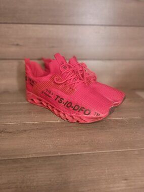 TS-IO-DFO Red Athletic Running Shoes Unisex Size 43 US M10-10.5 W12-12.5